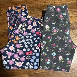 Lot of 2 cozy fleece lined leggings Carter’s / Jumping Beans
